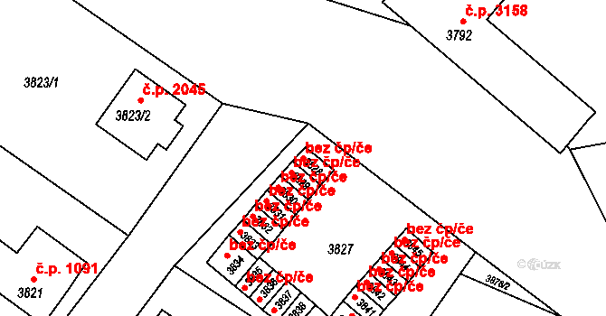 Česká Lípa 45898553 na parcele st. 3828 v KÚ Česká Lípa, Katastrální mapa