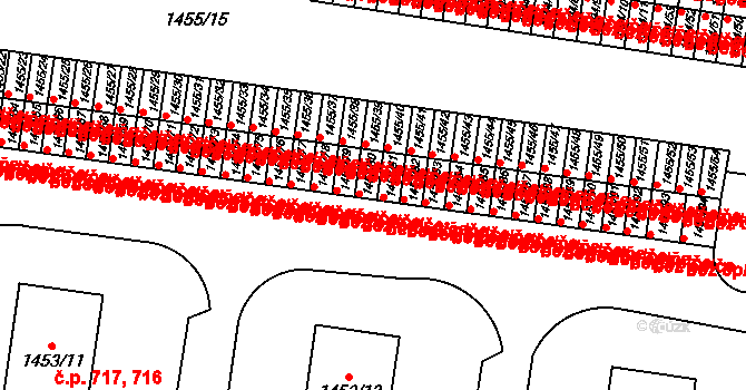 Kosmonosy 49920553 na parcele st. 1453/80 v KÚ Kosmonosy, Katastrální mapa