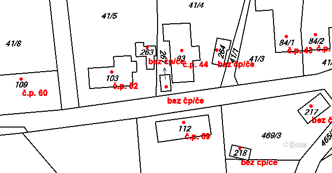 Humpolec 88366553 na parcele st. 267 v KÚ Plačkov, Katastrální mapa