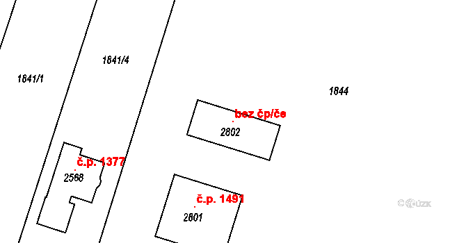 Třebechovice pod Orebem 105742554 na parcele st. 2802 v KÚ Třebechovice pod Orebem, Katastrální mapa