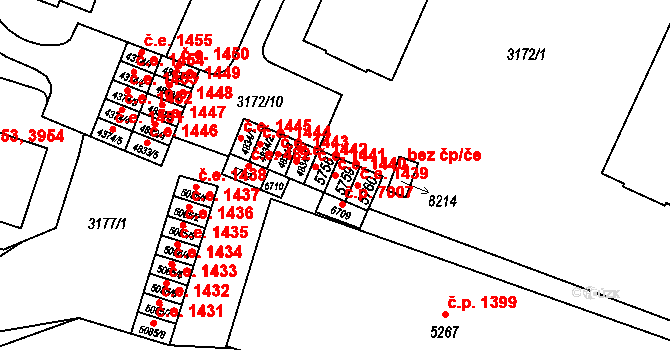 Zlín 1440 na parcele st. 5759 v KÚ Zlín, Katastrální mapa