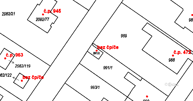 Studénka 42035554 na parcele st. 991/2 v KÚ Studénka nad Odrou, Katastrální mapa