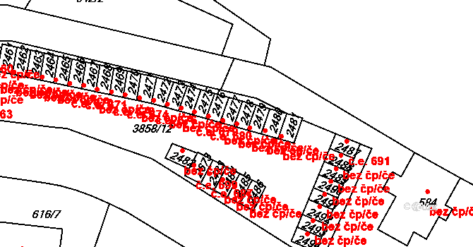 Rakovník 44431554 na parcele st. 2478 v KÚ Rakovník, Katastrální mapa