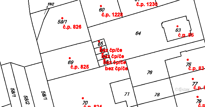 Brno 45542554 na parcele st. 67 v KÚ Černá Pole, Katastrální mapa