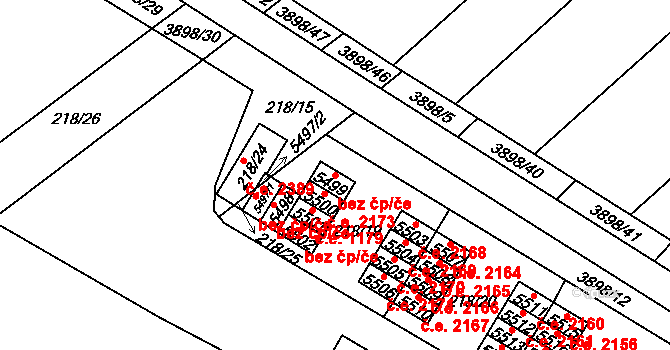 Brno 45559554 na parcele st. 5499 v KÚ Řečkovice, Katastrální mapa