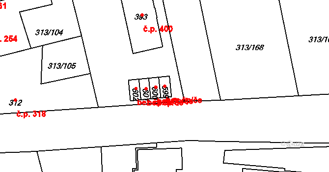 Černčice 46259554 na parcele st. 599 v KÚ Černčice u Loun, Katastrální mapa