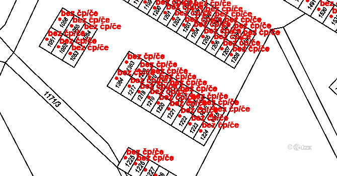 Červený Kostelec 46433554 na parcele st. 1212 v KÚ Červený Kostelec, Katastrální mapa