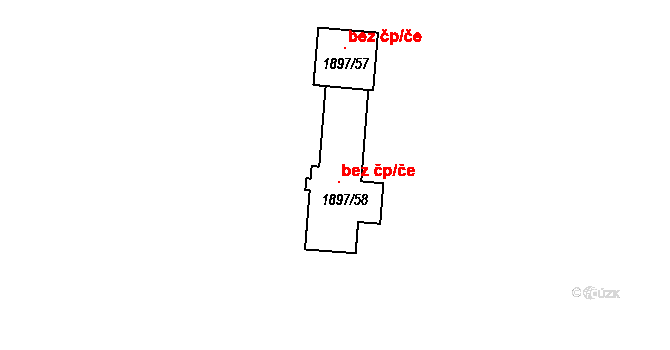 Brno 47880554 na parcele st. 1897/58 v KÚ Maloměřice, Katastrální mapa