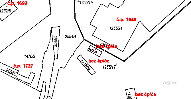 Praha 98280554 na parcele st. 1437/30 v KÚ Radotín, Katastrální mapa