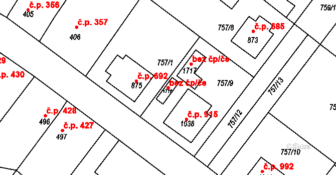 Bakov nad Jizerou 120880555 na parcele st. 1718 v KÚ Bakov nad Jizerou, Katastrální mapa
