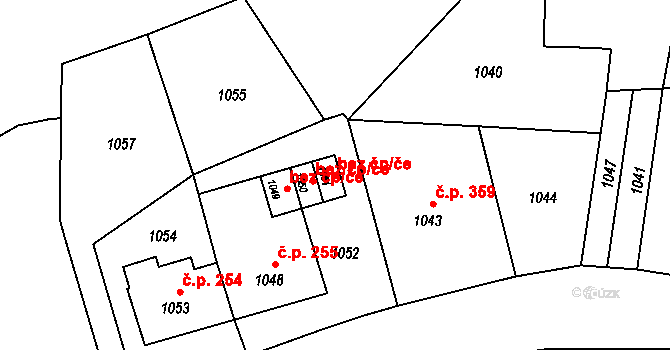 Lichnov 41390555 na parcele st. 1051 v KÚ Lichnov u Bruntálu, Katastrální mapa