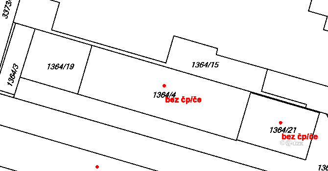 Pelhřimov 41882555 na parcele st. 1364/4 v KÚ Pelhřimov, Katastrální mapa