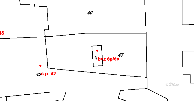 Černotín 43282555 na parcele st. 46 v KÚ Černotín, Katastrální mapa
