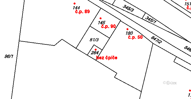 Peruc 78408555 na parcele st. 284 v KÚ Telce, Katastrální mapa