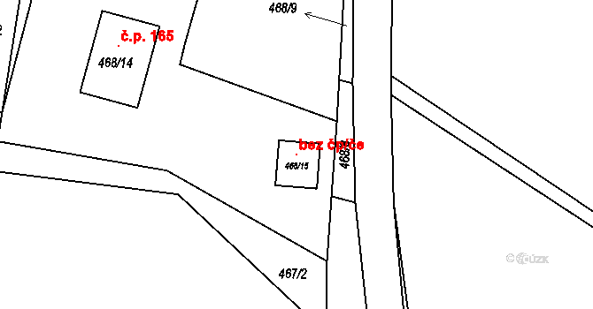 Ostrata 104034556 na parcele st. 468/15 v KÚ Ostrata, Katastrální mapa