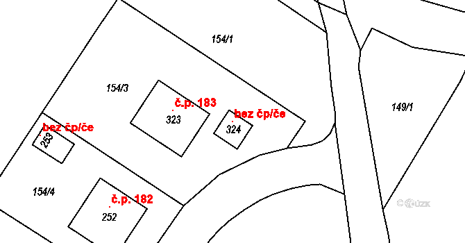 Sudoměřice u Bechyně 121756556 na parcele st. 324 v KÚ Sudoměřice u Bechyně, Katastrální mapa