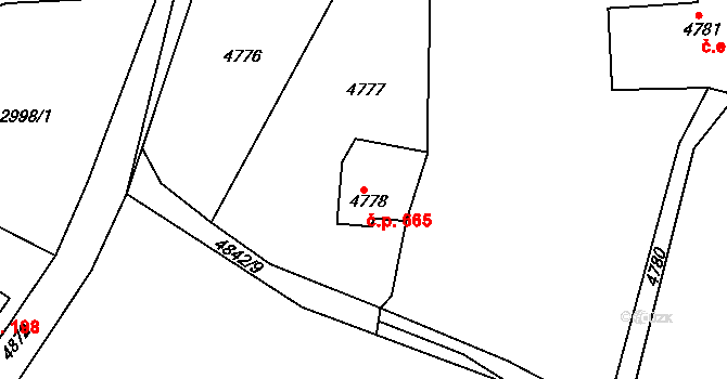 Smržovka 665 na parcele st. 4778 v KÚ Smržovka, Katastrální mapa