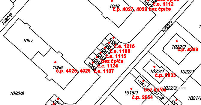 Chomutov 1129, Katastrální mapa