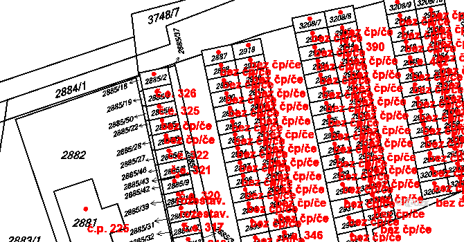 Orlová 38228556 na parcele st. 2892 v KÚ Horní Lutyně, Katastrální mapa