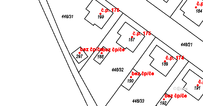 Holohlavy 40258556 na parcele st. 188 v KÚ Holohlavy, Katastrální mapa