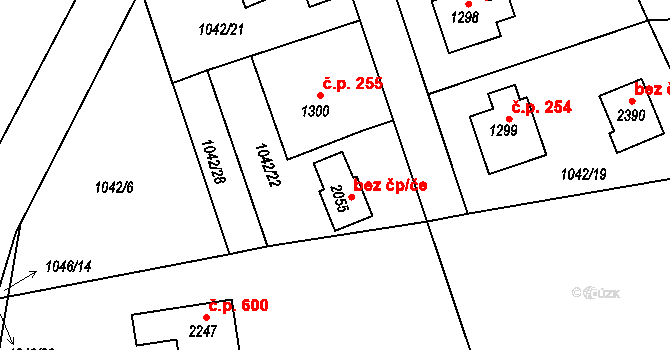 Morávka 40351556 na parcele st. 2055 v KÚ Morávka, Katastrální mapa