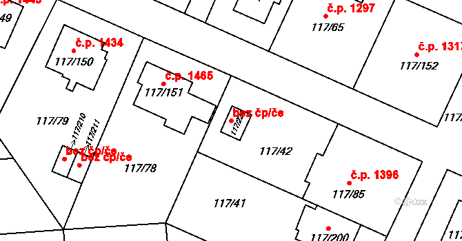 Český Těšín 41543556 na parcele st. 117/224 v KÚ Český Těšín, Katastrální mapa