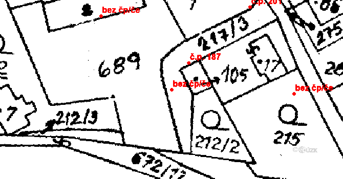 Velká Kraš 42955556 na parcele st. 105 v KÚ Hukovice u Velké Kraše, Katastrální mapa