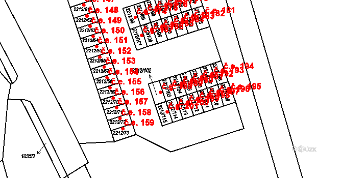Klášterec nad Ohří 45090556 na parcele st. 2212/103 v KÚ Klášterec nad Ohří, Katastrální mapa