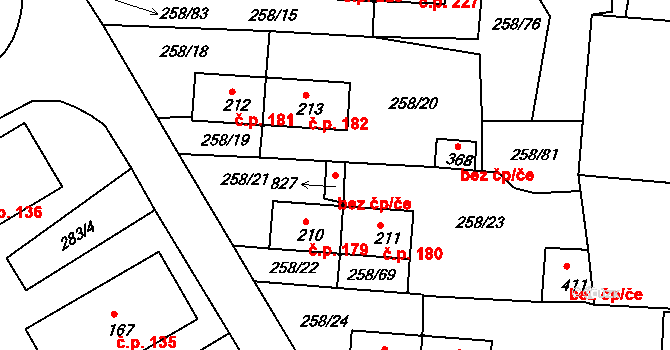 Loučovice 49696556 na parcele st. 827 v KÚ Loučovice, Katastrální mapa