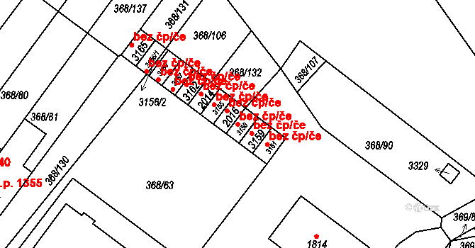 Bystřice pod Hostýnem 50088556 na parcele st. 3158 v KÚ Bystřice pod Hostýnem, Katastrální mapa