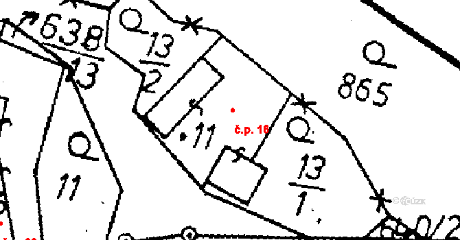 Kozohlody 16, Vlkaneč na parcele st. 11 v KÚ Kozohlody, Katastrální mapa