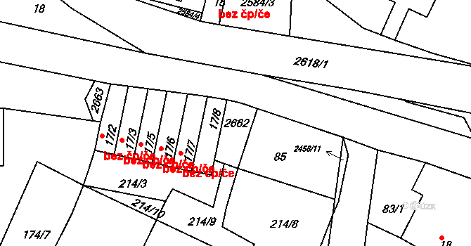 Oldřiš 46412557 na parcele st. 2662 v KÚ Oldřiš u Poličky, Katastrální mapa