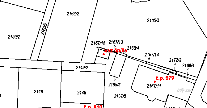 Valtice 47297557 na parcele st. 2167/15 v KÚ Valtice, Katastrální mapa