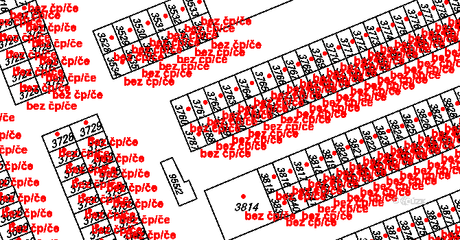 Kroměříž 50143557 na parcele st. 3789 v KÚ Kroměříž, Katastrální mapa