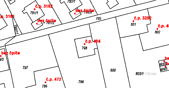 Mšeno nad Nisou 434, Jablonec nad Nisou na parcele st. 798 v KÚ Mšeno nad Nisou, Katastrální mapa