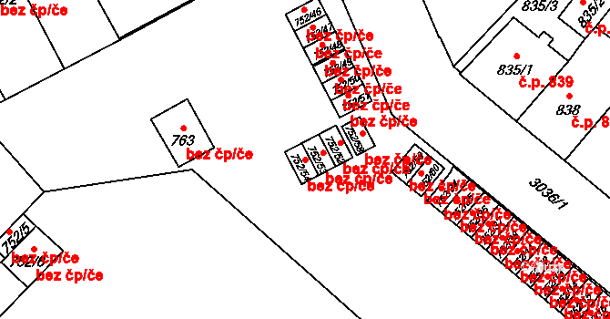 Opava 43782558 na parcele st. 752/54 v KÚ Opava-Předměstí, Katastrální mapa