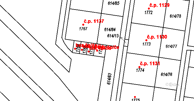 Neratovice 49522558 na parcele st. 1771 v KÚ Neratovice, Katastrální mapa