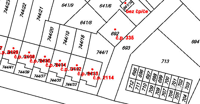 Objekt 49580558, Katastrální mapa