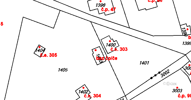 Lety 49956558 na parcele st. 1403 v KÚ Lety u Dobřichovic, Katastrální mapa