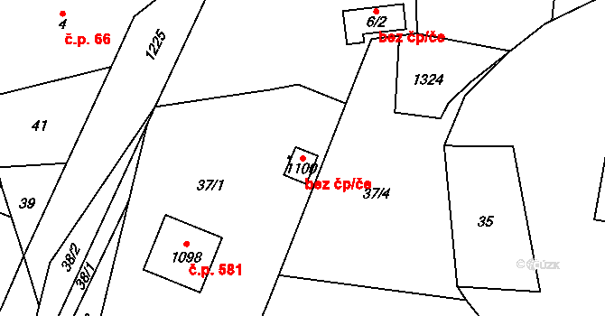 Sulice 89502558 na parcele st. 1100 v KÚ Sulice, Katastrální mapa