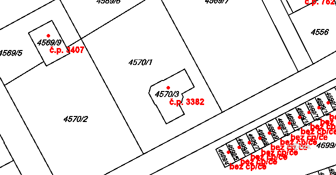 Varnsdorf 3382 na parcele st. 4570/3 v KÚ Varnsdorf, Katastrální mapa