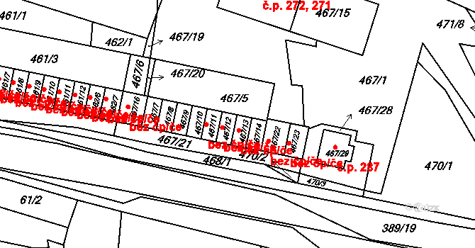 Kozolupy 39631559 na parcele st. 467/13 v KÚ Kozolupy u Plzně, Katastrální mapa