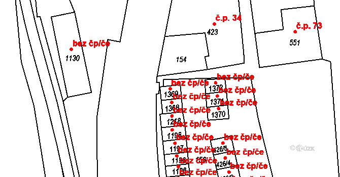 Broumov 40075559 na parcele st. 1369 v KÚ Broumov, Katastrální mapa