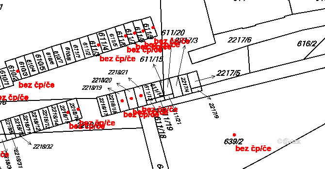 Praha 40434559 na parcele st. 611/15 v KÚ Střešovice, Katastrální mapa