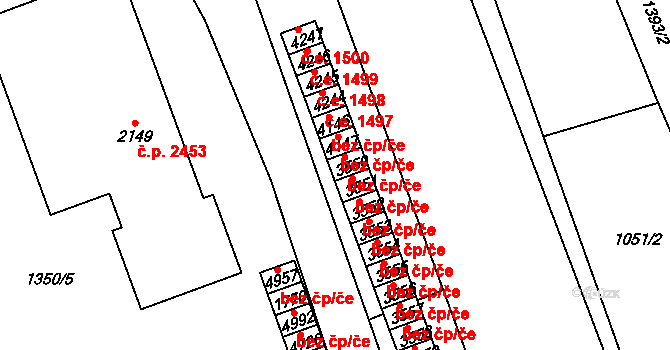 Blansko 47702559 na parcele st. 3550 v KÚ Blansko, Katastrální mapa