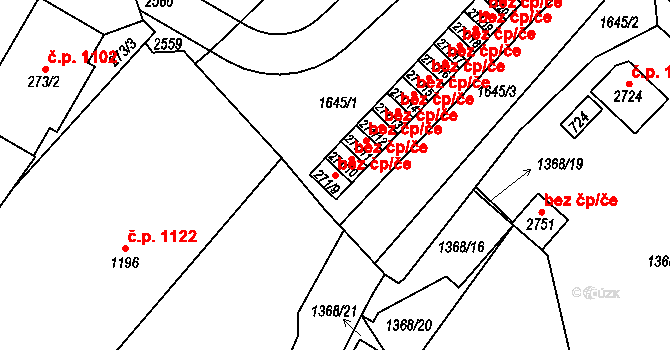 Přeštice 48460559 na parcele st. 271/9 v KÚ Přeštice, Katastrální mapa