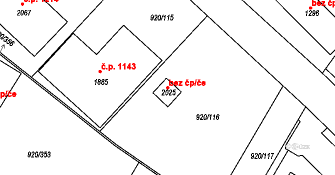 Kostelec nad Labem 102117560 na parcele st. 2025 v KÚ Kostelec nad Labem, Katastrální mapa