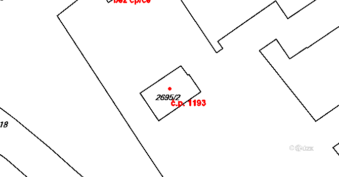 Nový Bohumín 1193, Bohumín na parcele st. 2695/2 v KÚ Nový Bohumín, Katastrální mapa