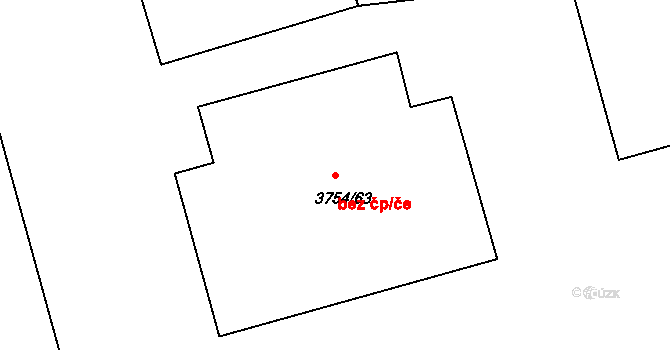 Brno 39471560 na parcele st. 3754/63 v KÚ Královo Pole, Katastrální mapa