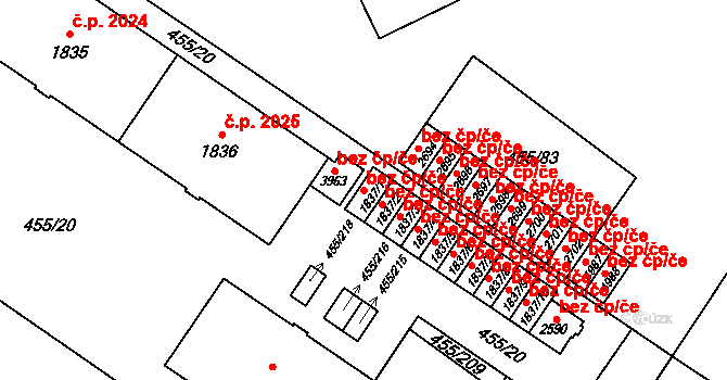 Ostrava 42079560 na parcele st. 1837/1 v KÚ Zábřeh nad Odrou, Katastrální mapa